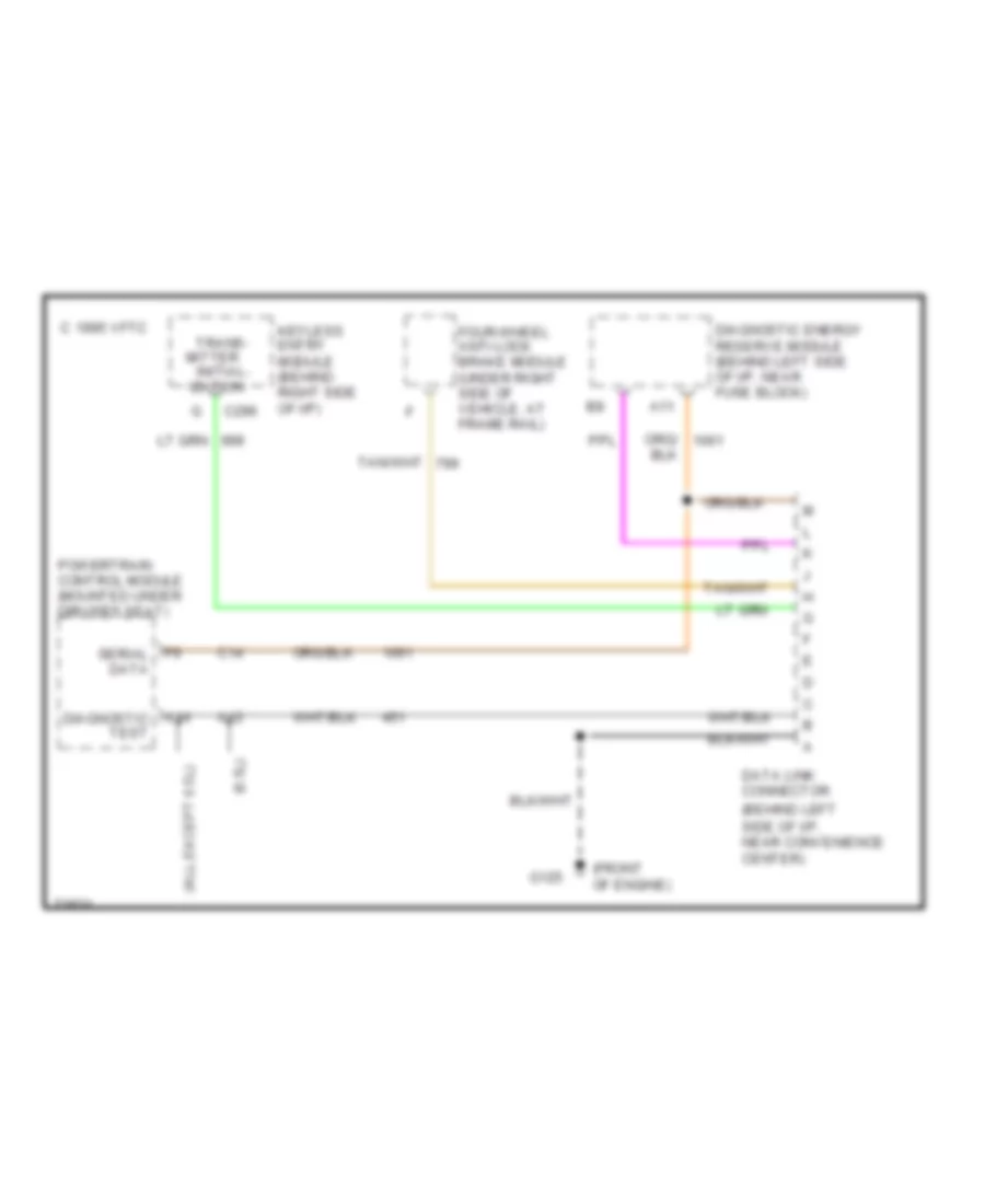 Data Link Connector Wiring Diagram for Chevrolet Chevy Van G10 1995