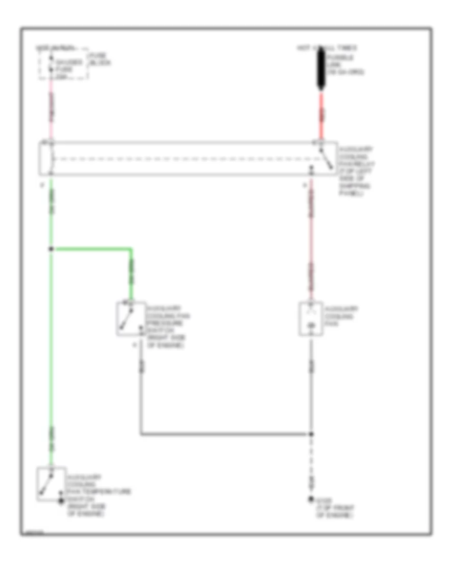 Cooling Fan Wiring Diagram for Chevrolet Chevy Van G10 1995
