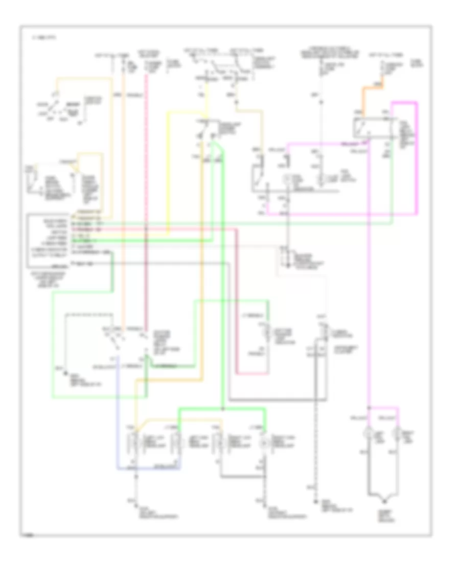 Headlight Wiring Diagram, Composite with DRL for Chevrolet Chevy Van G10 1995