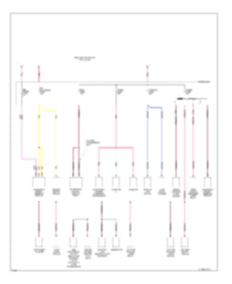 Power Distribution Wiring Diagram, Gasoline (3 of 4) for Chevrolet Chevy Van G10 1995