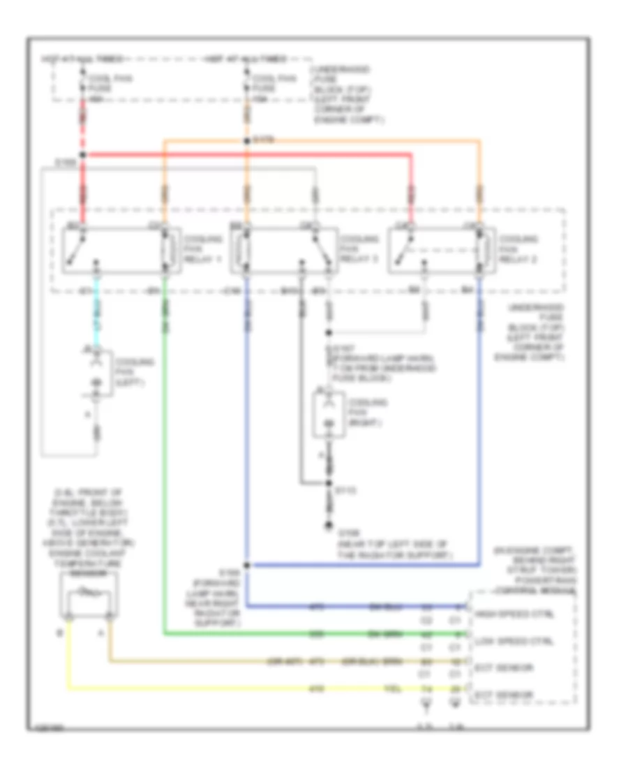 Cooling Fan Wiring Diagram for Chevrolet Camaro 2000