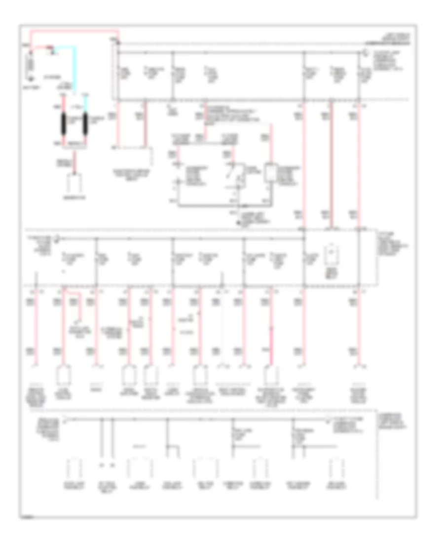 Power Distribution Wiring Diagram 1 of 4 for Chevrolet Equinox LS 2008