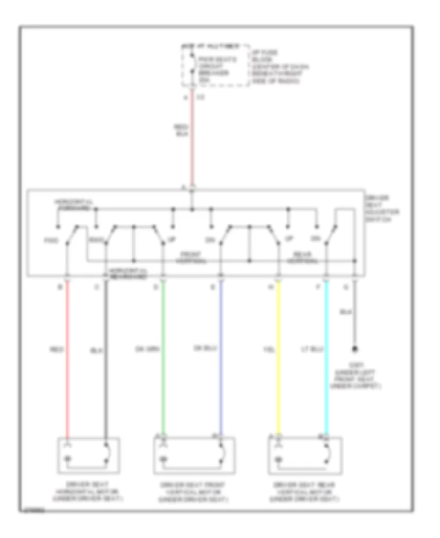 Driver Seat Wiring Diagram for Chevrolet Equinox LS 2008