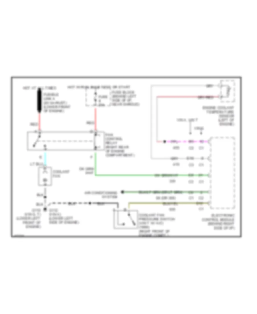 Cooling Fan Wiring Diagram for Chevrolet Corsica LT 1991