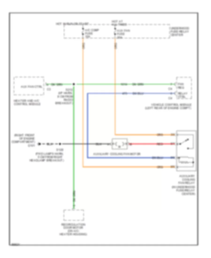 5.7L (VIN R), Cooling Fan Wiring Diagram for Chevrolet Cab  Chassis K2500 1998