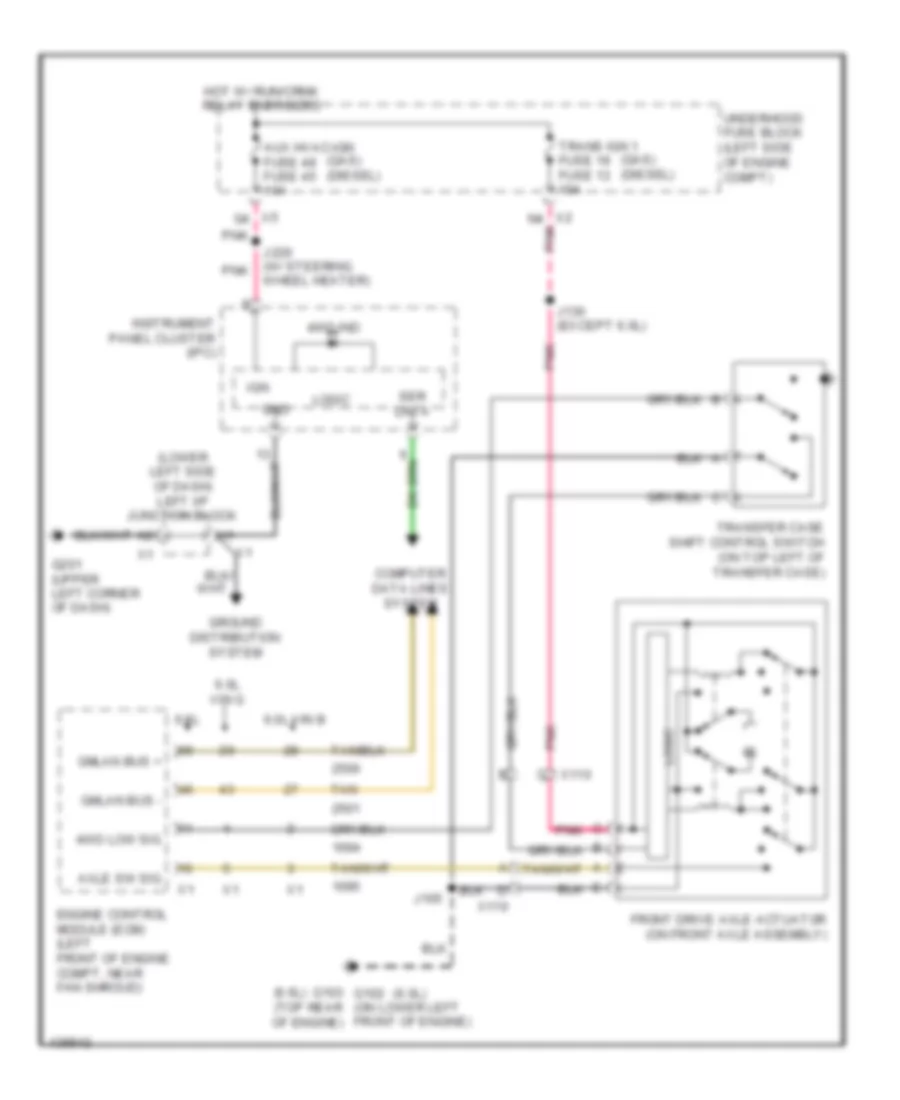 6.0L VIN G, Transfer Case Wiring Diagram, 2-Speed Manual for Chevrolet Silverado 2500 HD LT 2014