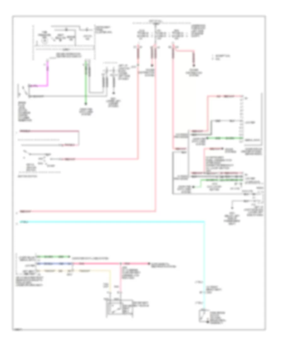 Warning Systems Wiring Diagram, without Bucket Seats  Power Mirrors (2 of 2) for Chevrolet Silverado 2500 HD LT 2014