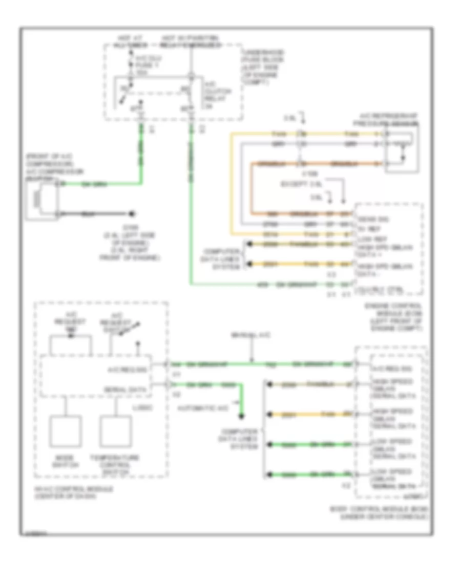 Compressor Wiring Diagram for Chevrolet Malibu LS 2012
