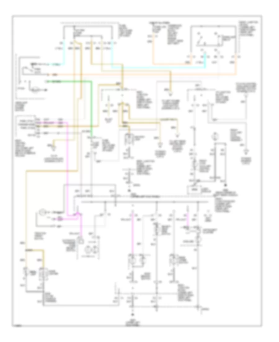 Instrument Illumination Wiring Diagram, Up Level (1 of 2) for Chevrolet Tahoe 2001
