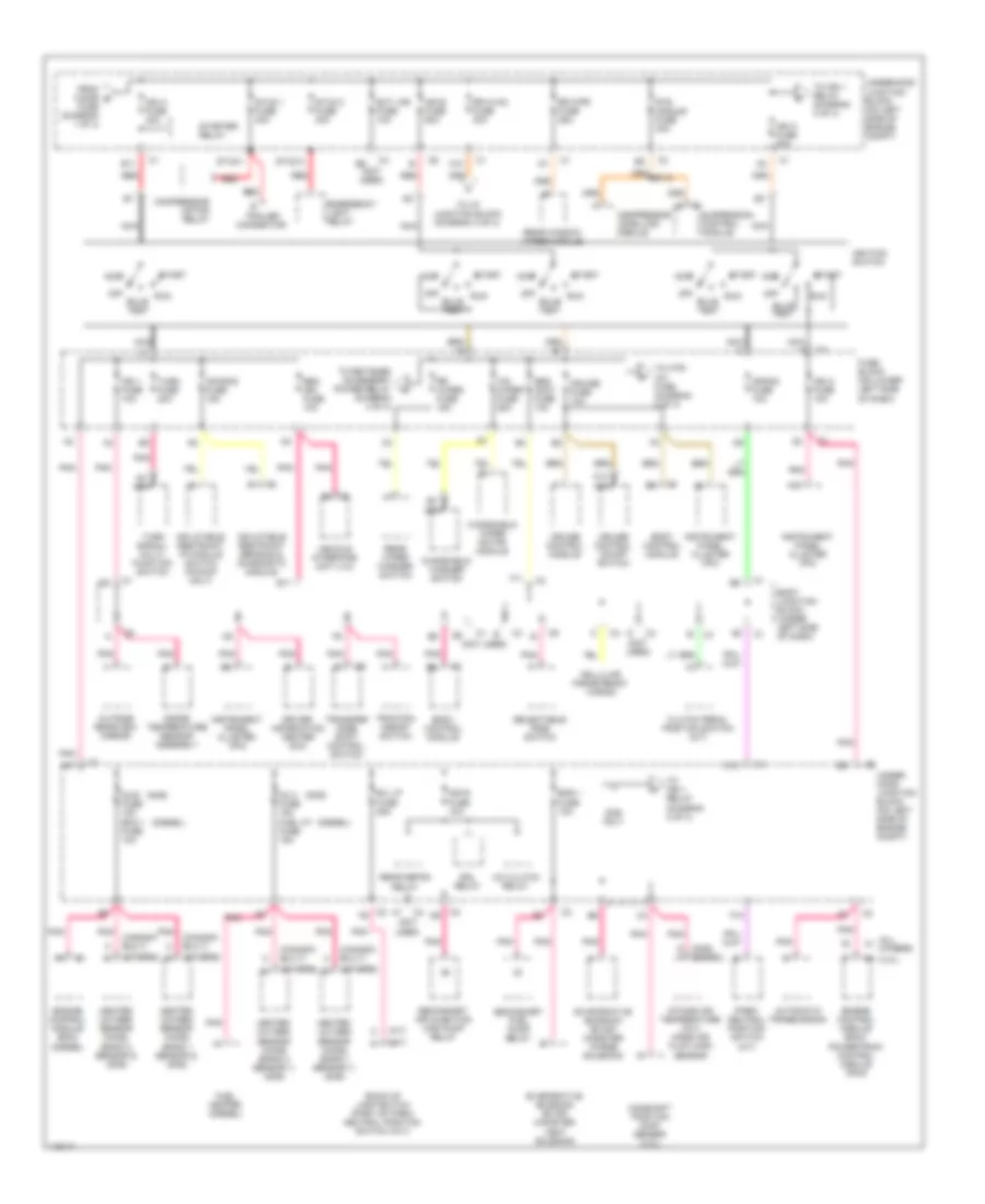 Power Distribution Wiring Diagram 2 of 4 for Chevrolet Tahoe 2001