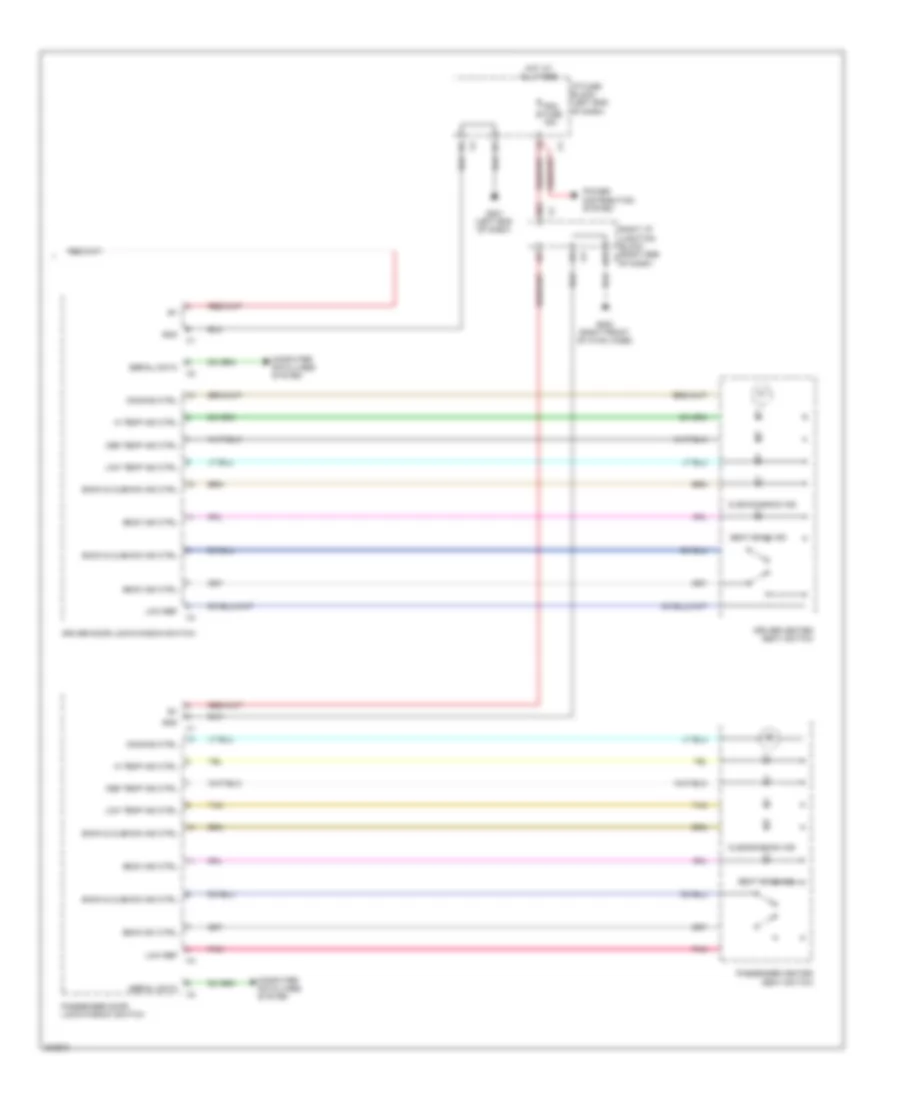 Front Heated Seats Wiring Diagram, without SPO Accessory Hybrid (2 of 2) for Chevrolet Tahoe 2009