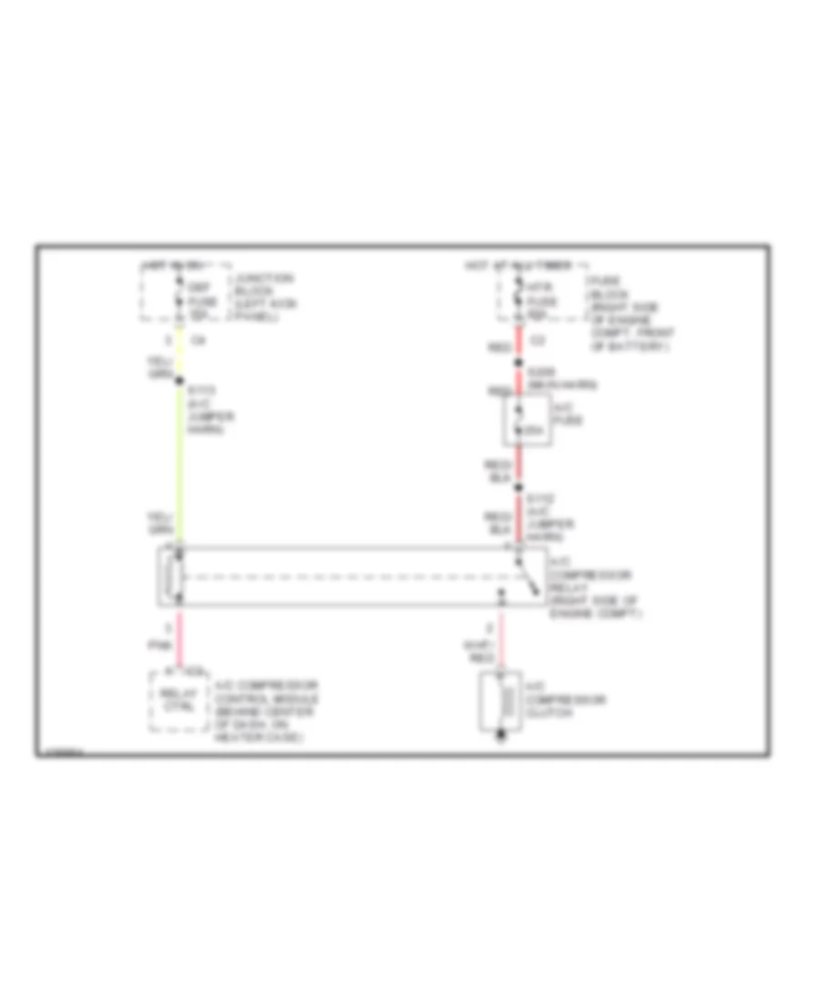 Compressor Wiring Diagram for Chevrolet Tracker 2001