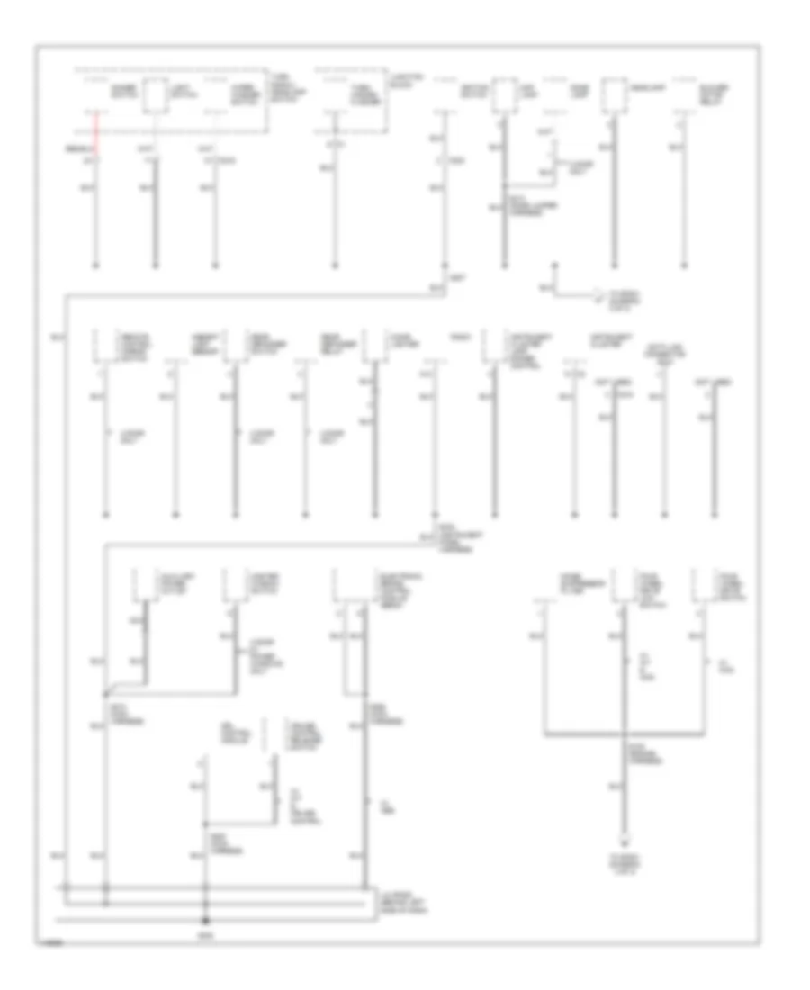 Ground Distribution Wiring Diagram 2 of 3 for Chevrolet Tracker 2001
