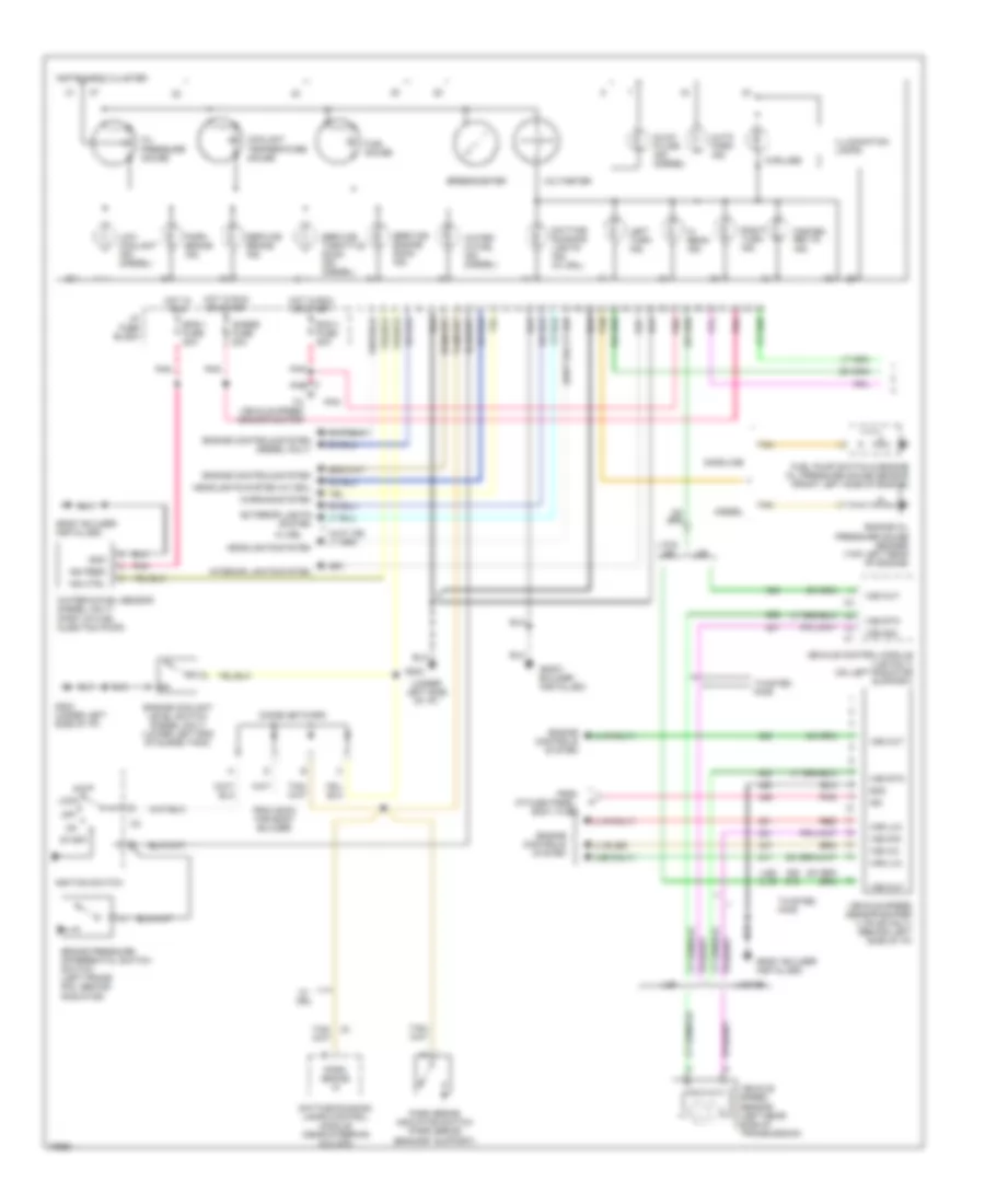 Instrument Cluster Wiring Diagram, Motor Home Chassis (1 of 2) for Chevrolet Cutaway G30 1996