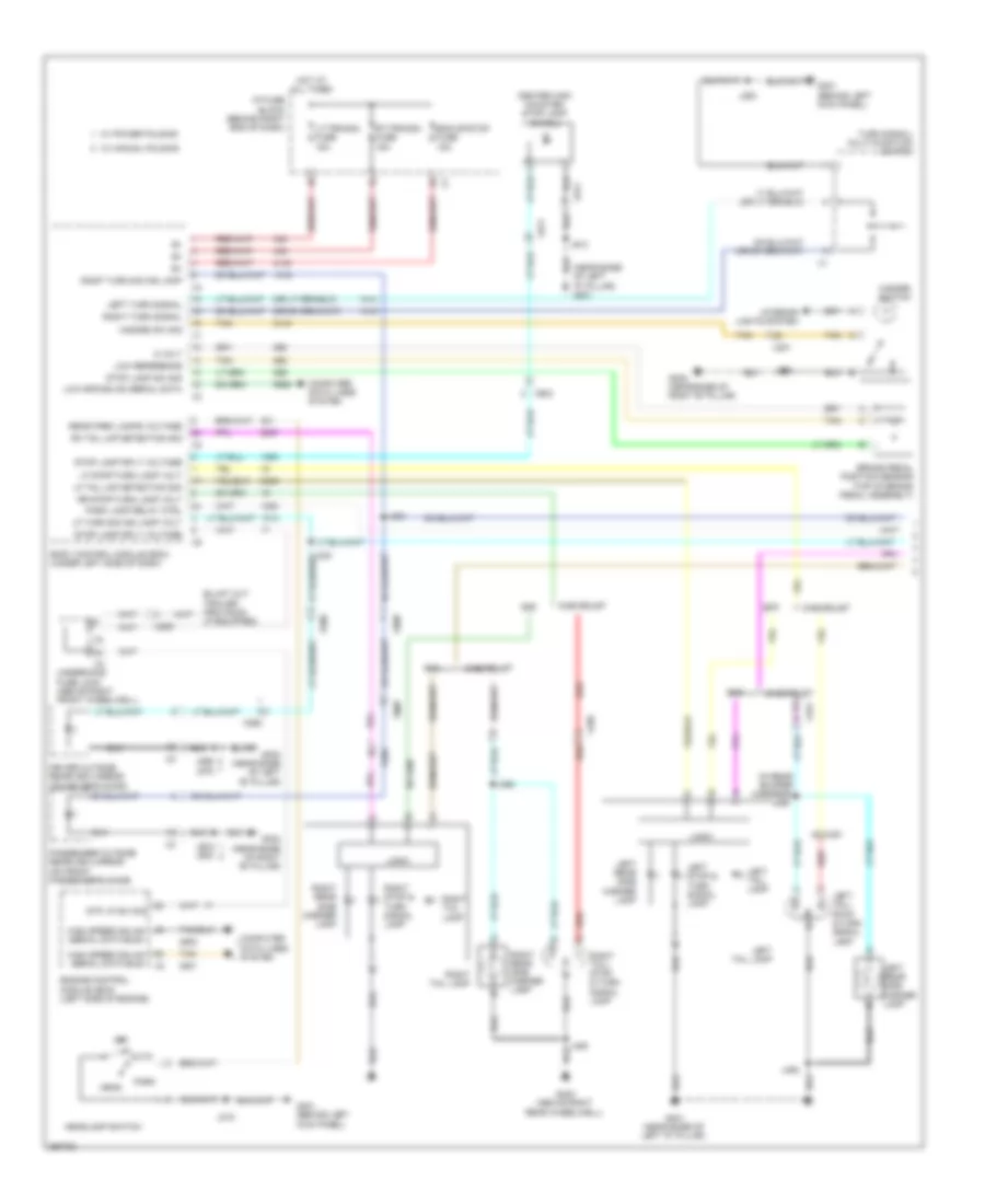 Exterior Lamps Wiring Diagram (1 of 2) for Chevrolet Traverse LTZ 2011