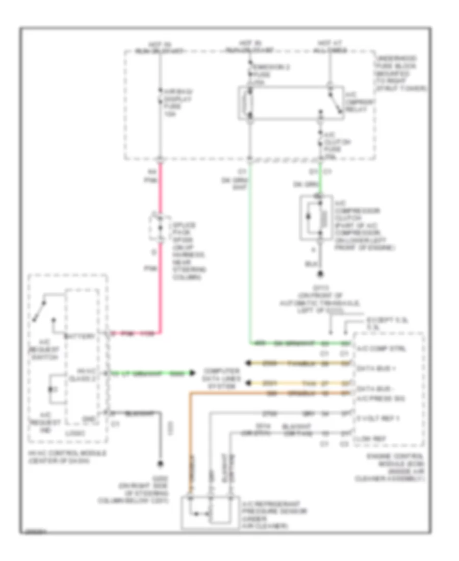 Compressor Wiring Diagram for Chevrolet Impala SS 2007