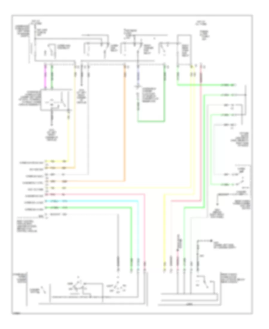 Электросхема стеклоочистителя, дворников и омывателя для Chevrolet Equinox LTZ 2008
