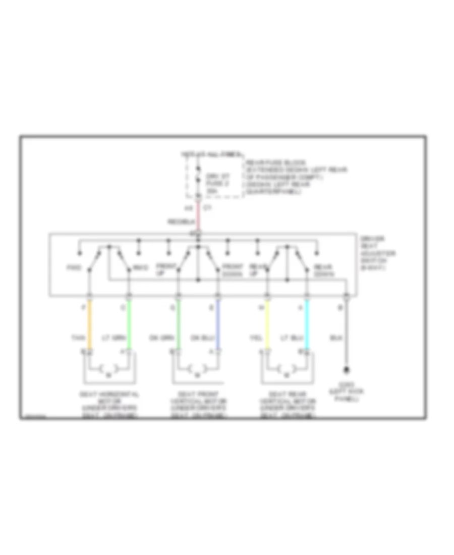 6 Way Power Seat Wiring Diagram for Chevrolet Malibu Maxx LT 2006