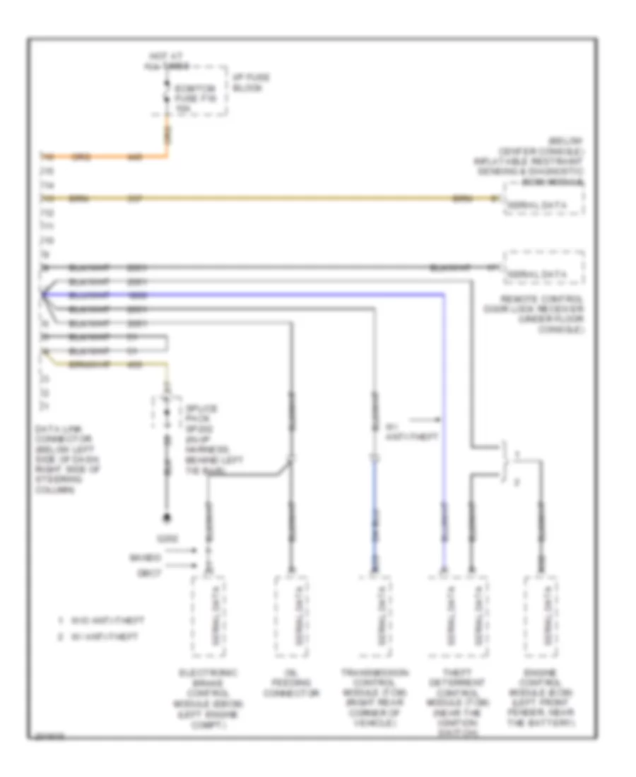 Computer Data Lines Wiring Diagram for Chevrolet Aveo 2005