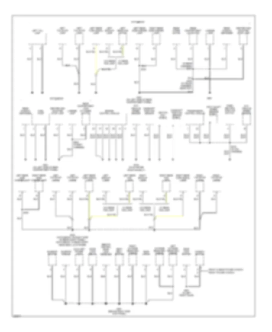 Ground Distribution Wiring Diagram (2 of 3) for Chevrolet Aveo 2005