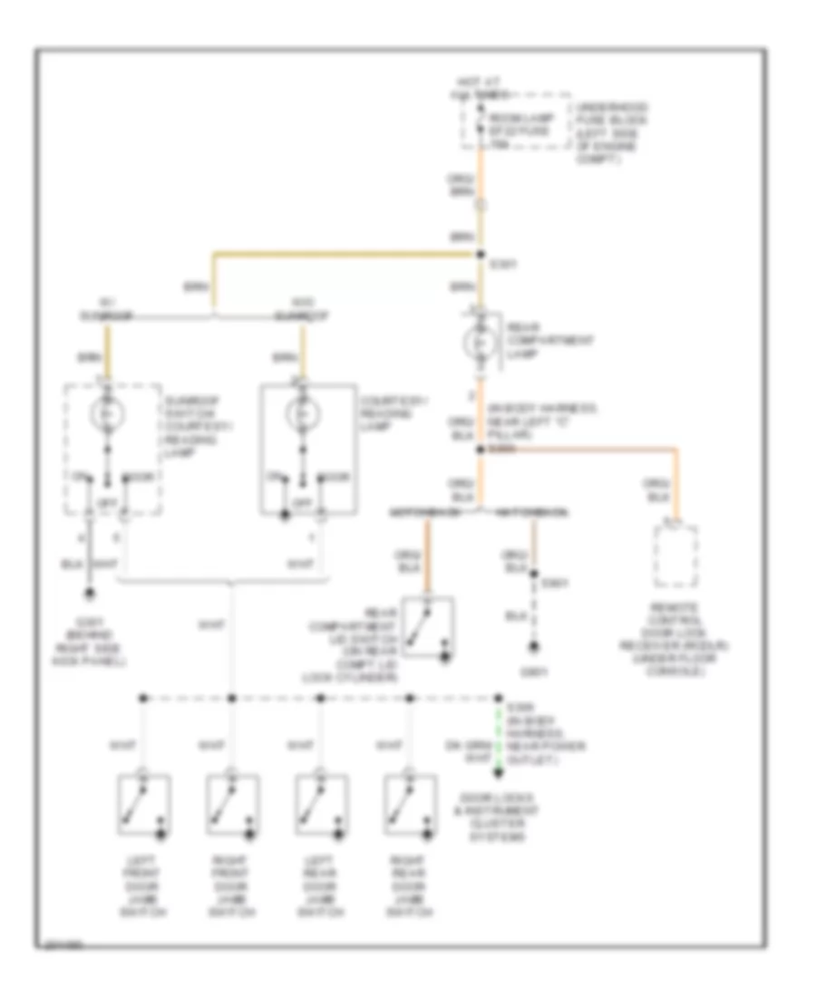 Courtesy Lamps Wiring Diagram for Chevrolet Aveo 2005