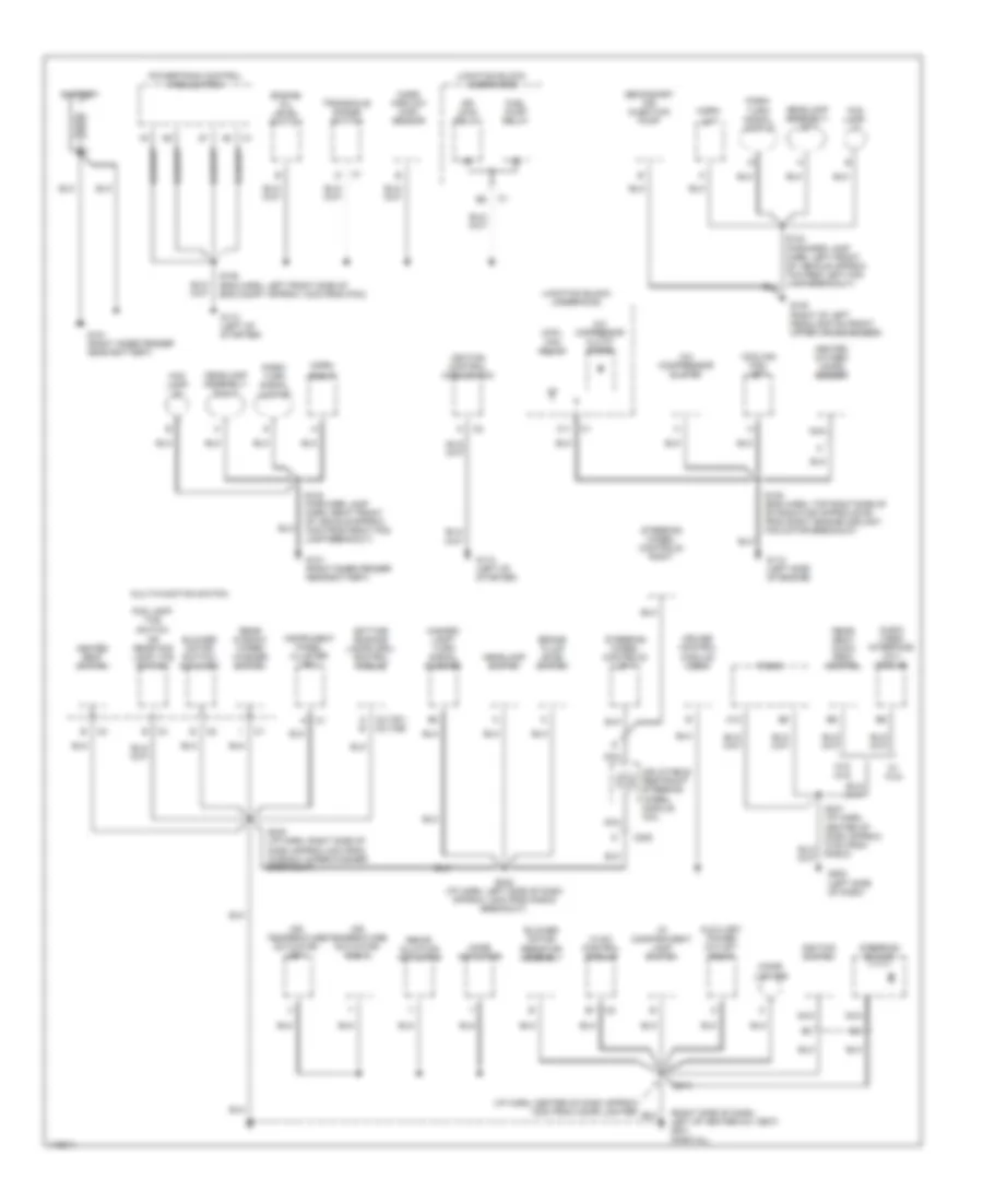 Ground Distribution Wiring Diagram 1 of 3 for Chevrolet Venture 2001