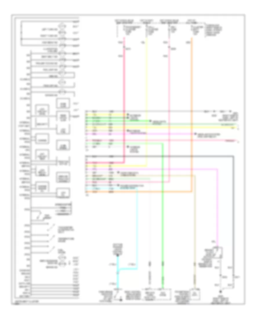 Instrument Cluster Wiring Diagram 1 of 2 for Chevrolet Venture 2001