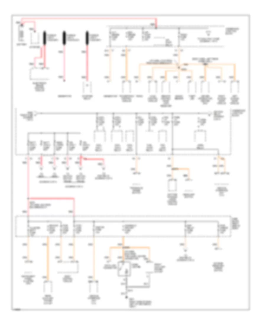 Power Distribution Wiring Diagram 1 of 4 for Chevrolet Venture 2001