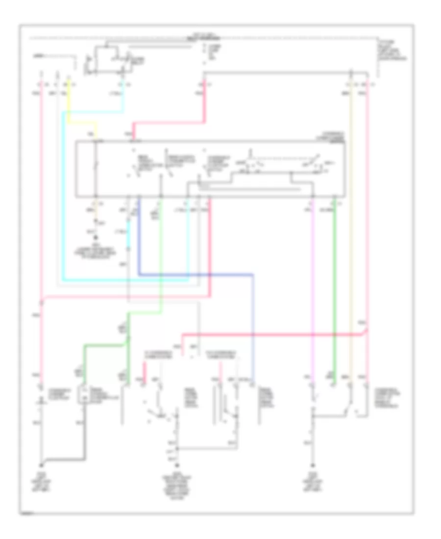 Электросхема стеклоочистителя, дворников и омывателя, Хэтчбек для Chevrolet Aveo LT 2009