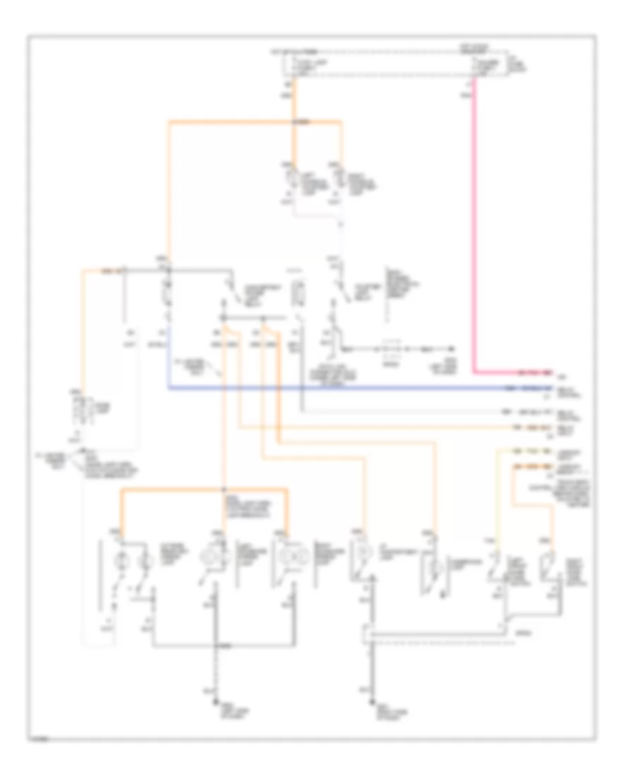 Courtesy Lamps Wiring Diagram for Chevrolet S10 Pickup 1998