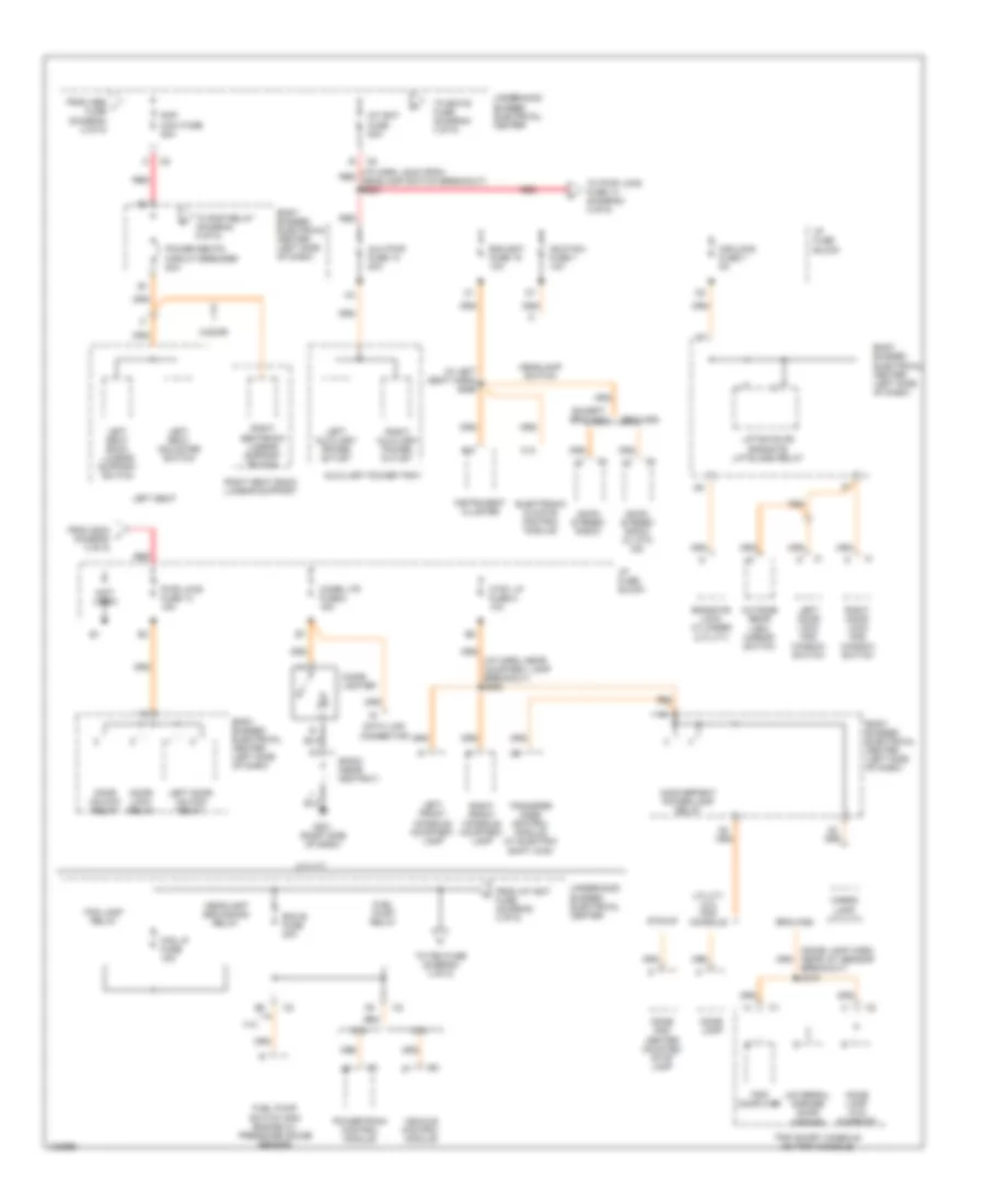 Power Distribution Wiring Diagram (3 of 5) for Chevrolet S10 Pickup 1998
