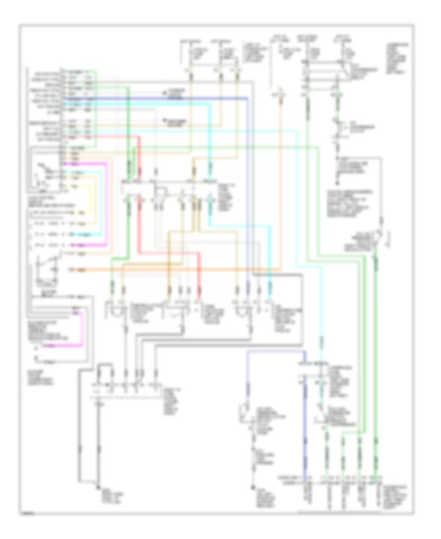 Manual AC Wiring Diagram, Front for Chevrolet Suburban C1500 2002
