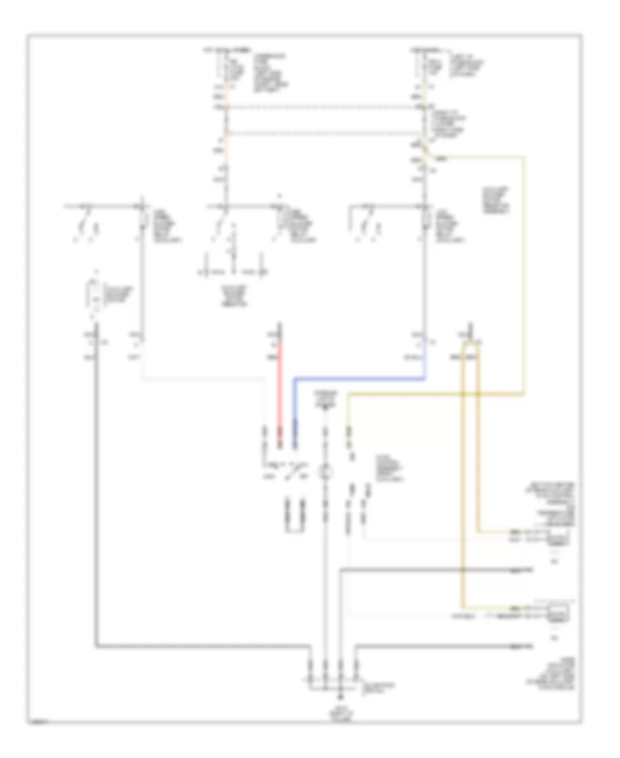 Manual AC Wiring Diagram, Rear with Heat  AC, with Sunroof for Chevrolet Suburban C1500 2002