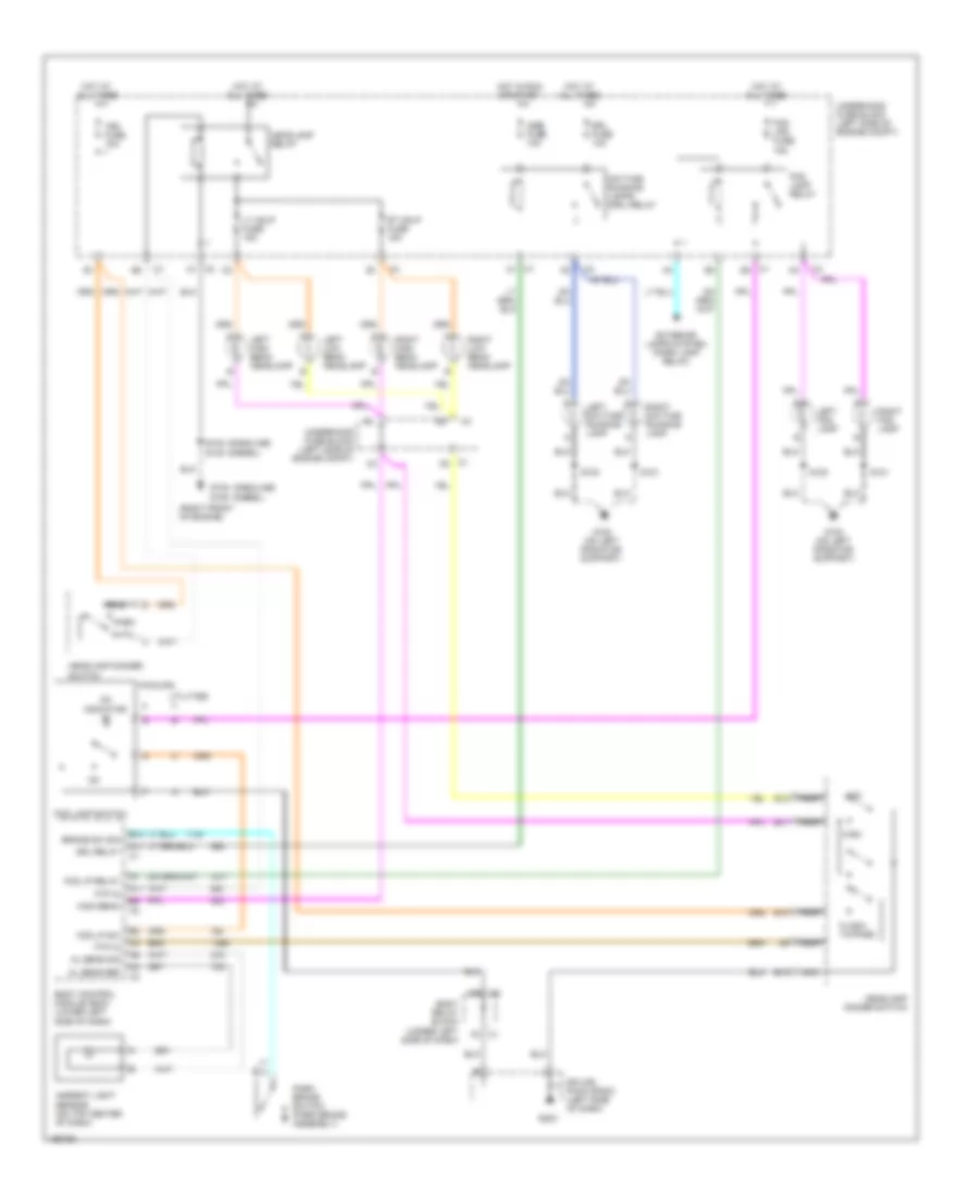 Headlight Wiring Diagram for Chevrolet Suburban C2002 1500