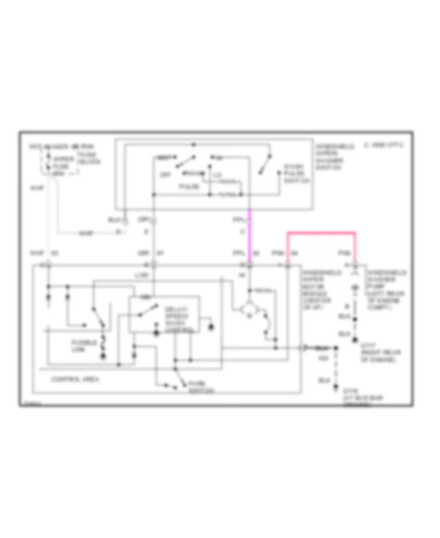 WiperWasher Wiring Diagram for Chevrolet Chevy Van G30 1995