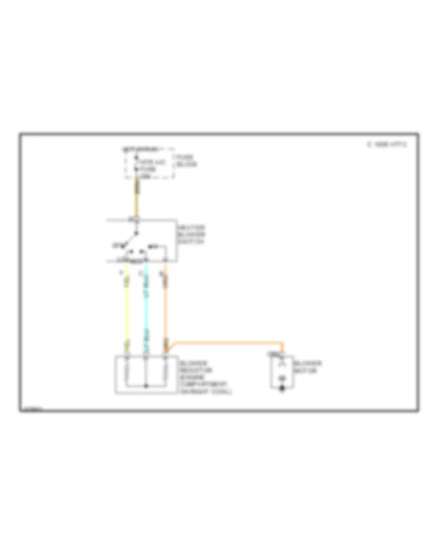 Heater Wiring Diagram for Chevrolet Chevy Van G30 1995