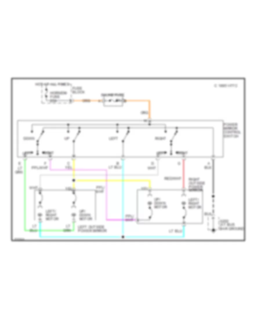 Power Mirror Wiring Diagram for Chevrolet Chevy Van G30 1995