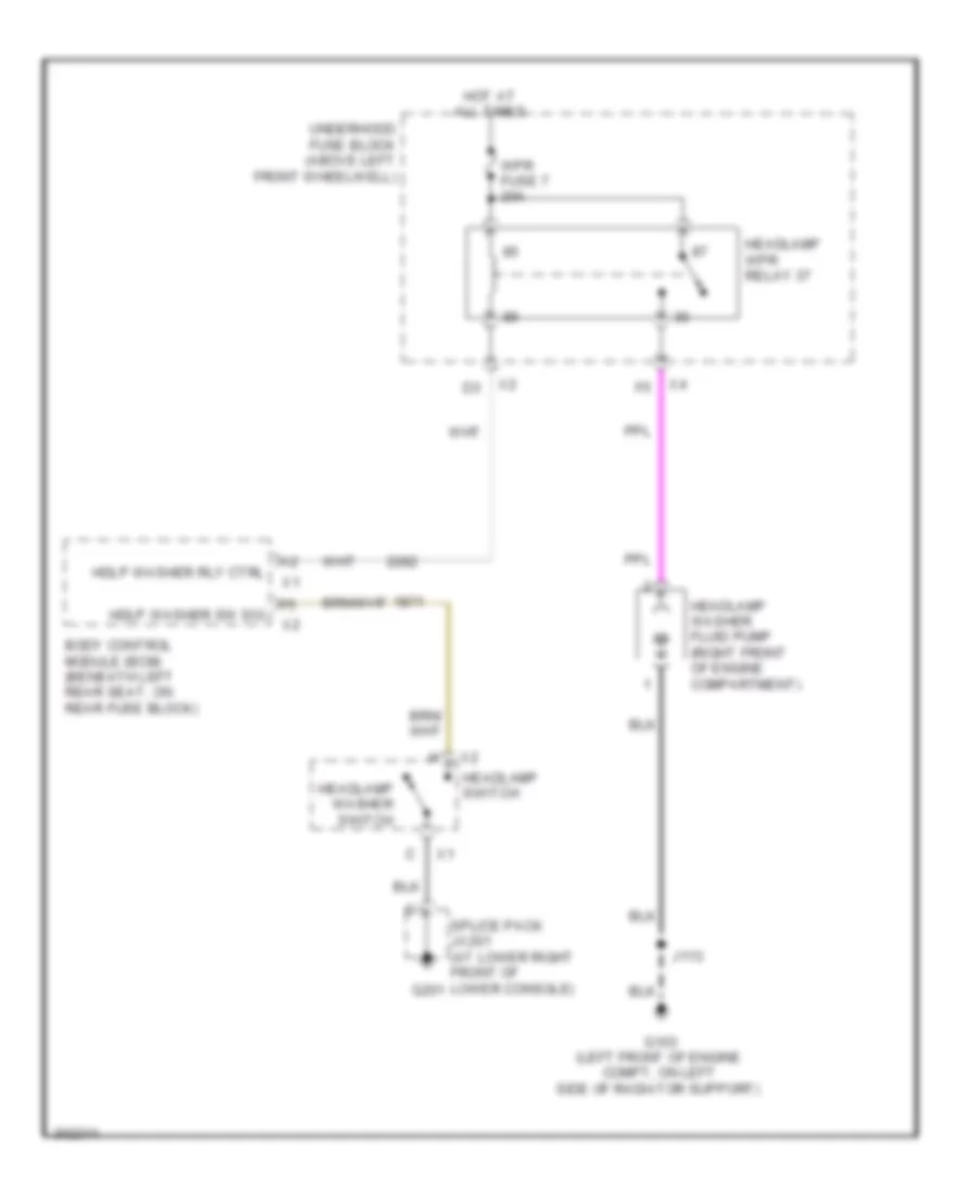 схема шайбы фары для Chevrolet TrailBlazer 2009