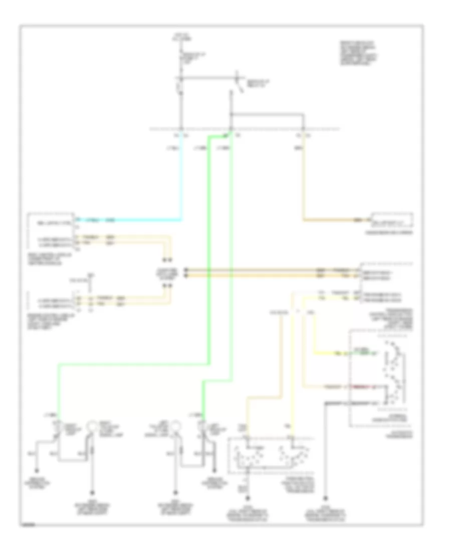 Back up Lamps Wiring Diagram for Chevrolet Malibu LT 2007