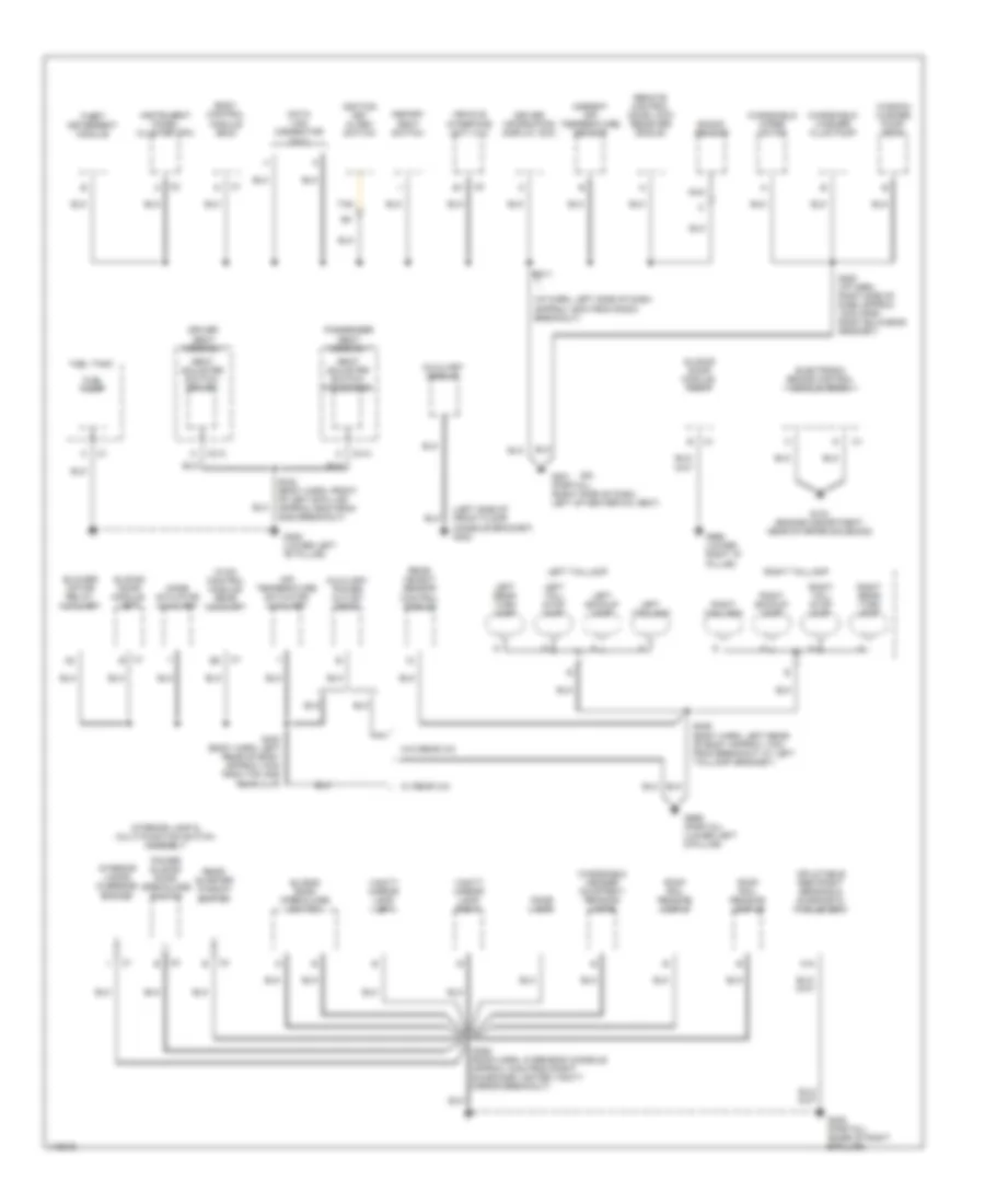 Ground Distribution Wiring Diagram 2 of 3 for Chevrolet Venture LT 2001