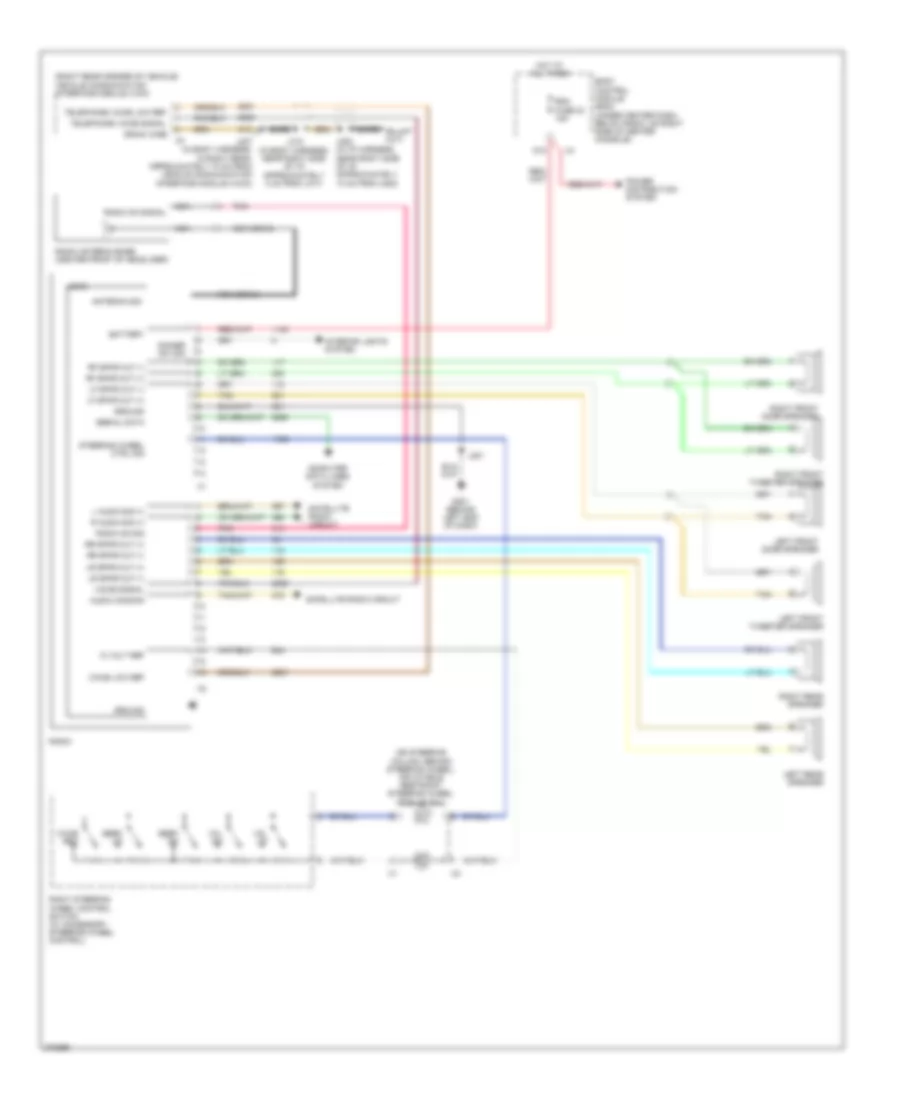 Radio Wiring Diagram, without Amplifier for Chevrolet HHR LS 2008