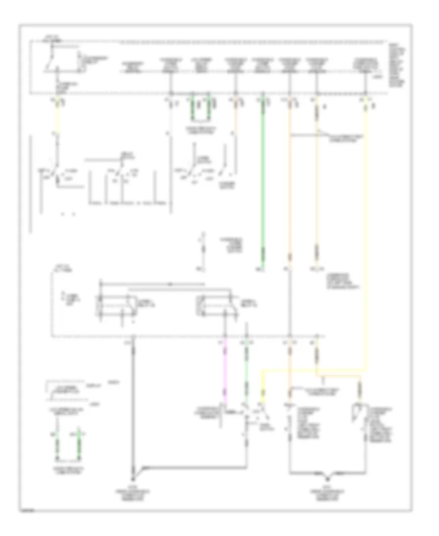 Электросхема передних стеклоочистителей дворников и омывателя лобового стекла для Chevrolet Malibu Maxx SS 2006