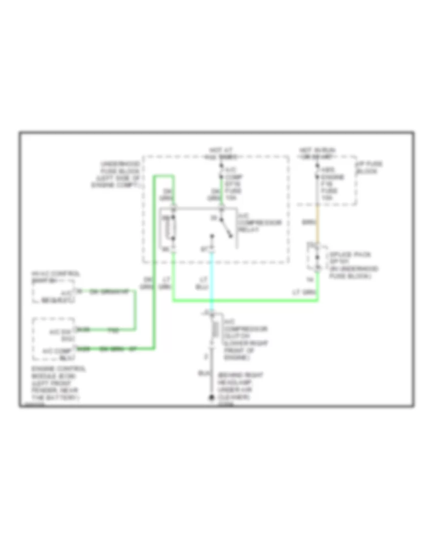 Compressor Wiring Diagram for Chevrolet Aveo LT 2005