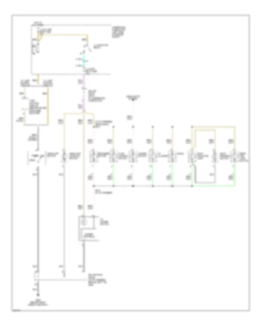 Instrument Illumination Wiring Diagram, with Dimmer for Chevrolet Aveo LT 2005