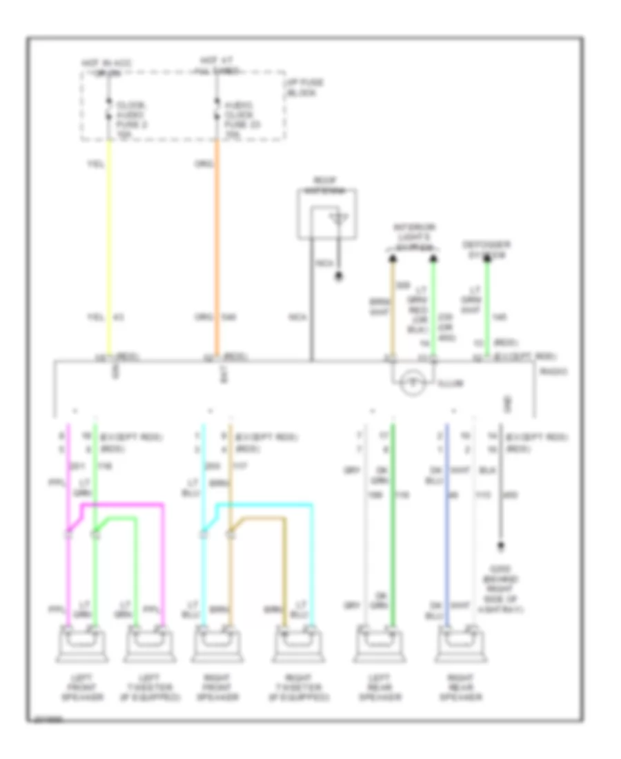 Radio Wiring Diagram for Chevrolet Aveo LT 2005