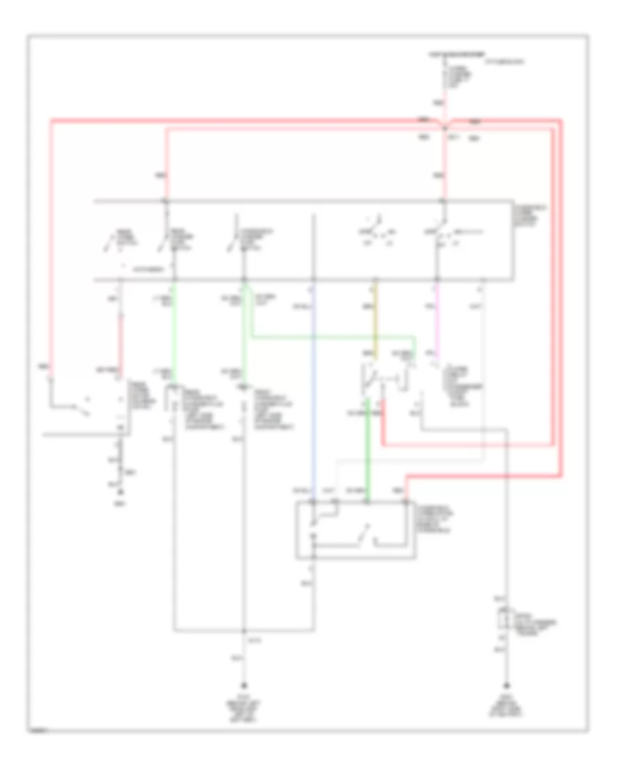 Электросхема стеклоочистителя, дворников и омывателя для Chevrolet Aveo LT 2005