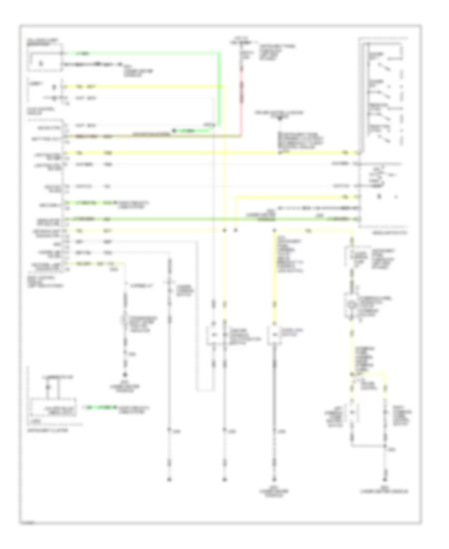 Instrument Illumination Wiring Diagram for Chevrolet Sonic RS 2014