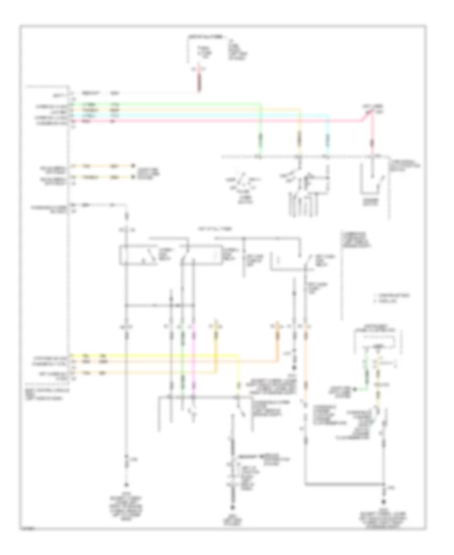 Электросхема передних стеклоочистителей дворников и омывателя лобового стекла для Chevrolet Avalanche 2012