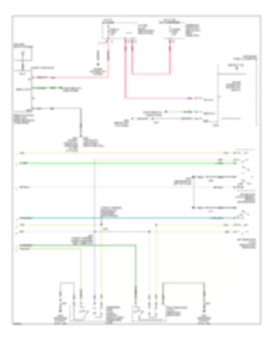 Forced Entry Wiring Diagram, without Express UpDown Windows (2 of 2) for Chevrolet Traverse LS 2009