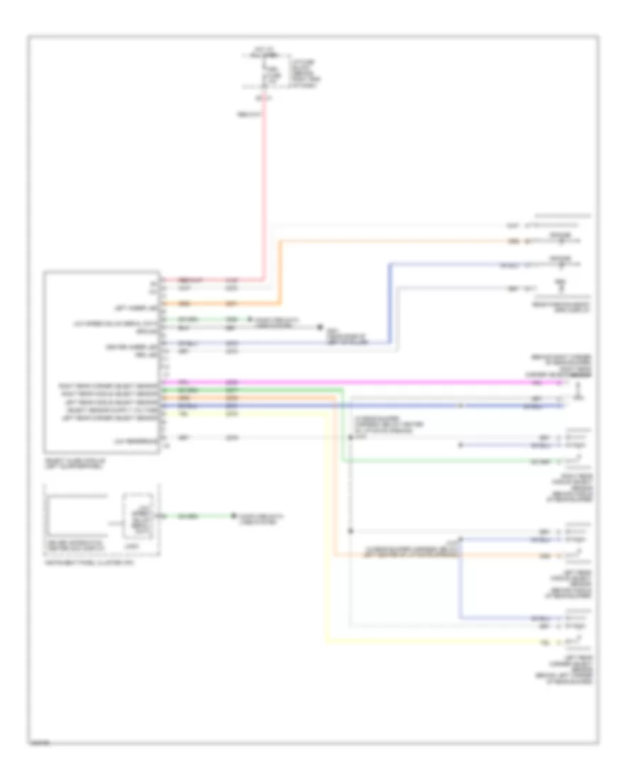 Parking Assistant Wiring Diagram for Chevrolet Traverse LS 2009